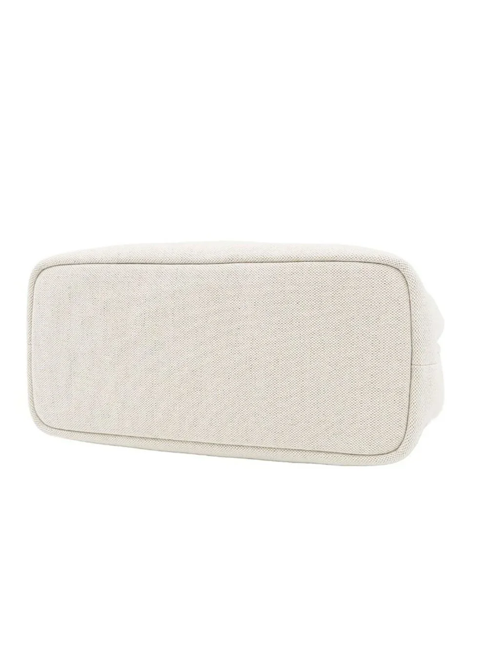 Prada Tote Off White Canvas Leather